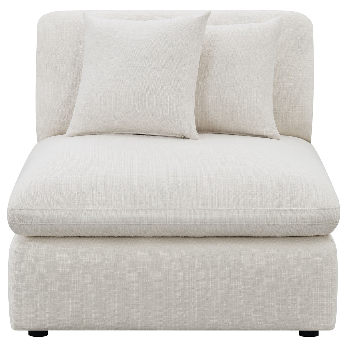 Armless Chair - Hobson Cushion Back Armless Chair Off-White