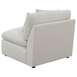 Armless Chair - Hobson Cushion Back Armless Chair Off-White