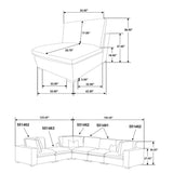 Modular Sectional 6 Pc Set - Lakeview 6-piece Upholstered Modular Sectional Sofa Ivory