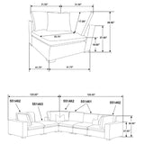 Modular Sectional 6 Pc Set - Lakeview 6-piece Upholstered Modular Sectional Sofa Ivory