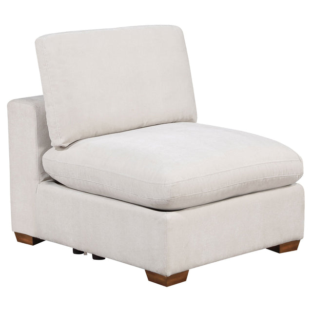 Armless Chair - Lakeview Upholstered Armless Chair Ivory | Coaster | Home Elegance USA