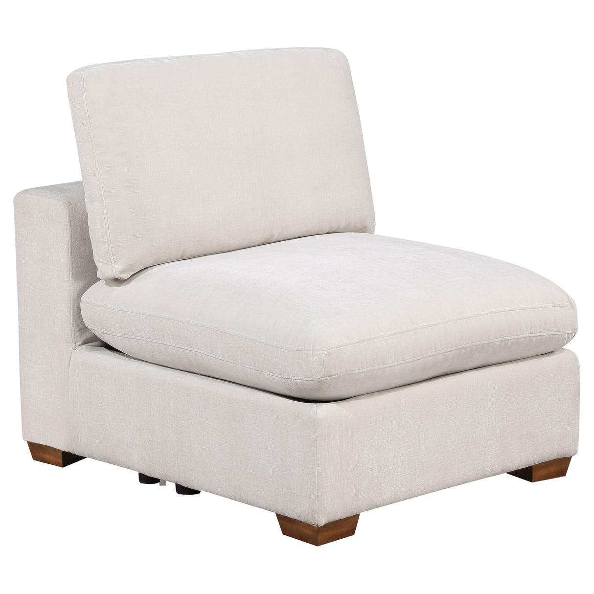 Armless Chair - Lakeview Upholstered Armless Chair Ivory