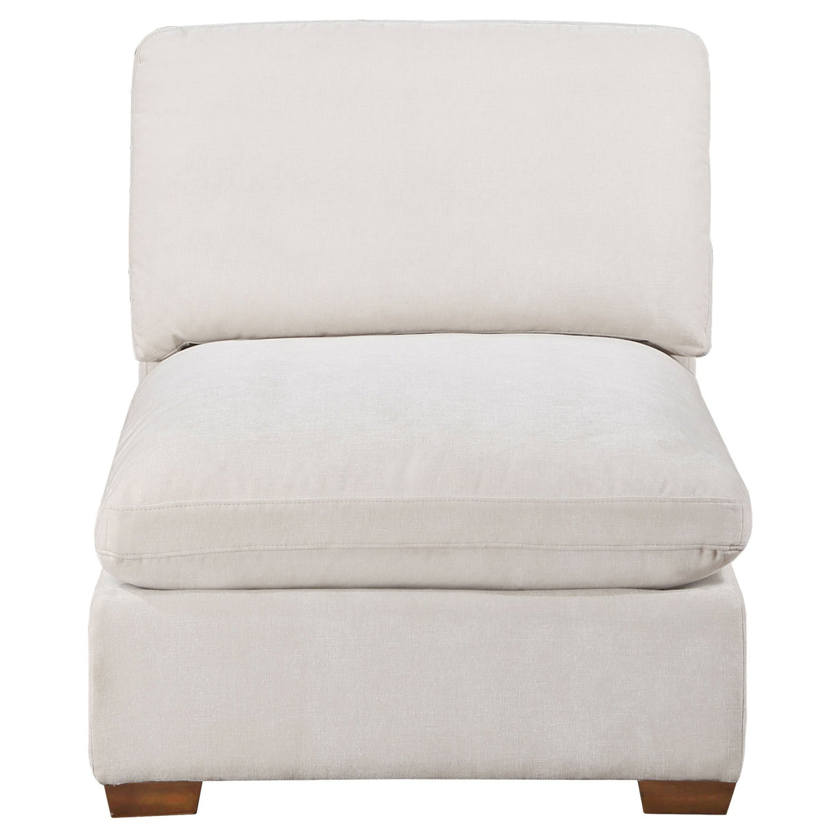 Armless Chair - Lakeview Upholstered Armless Chair Ivory | Coaster | Home Elegance USA