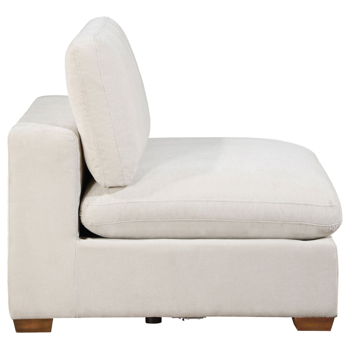 Armless Chair - Lakeview Upholstered Armless Chair Ivory | Coaster | Home Elegance USA