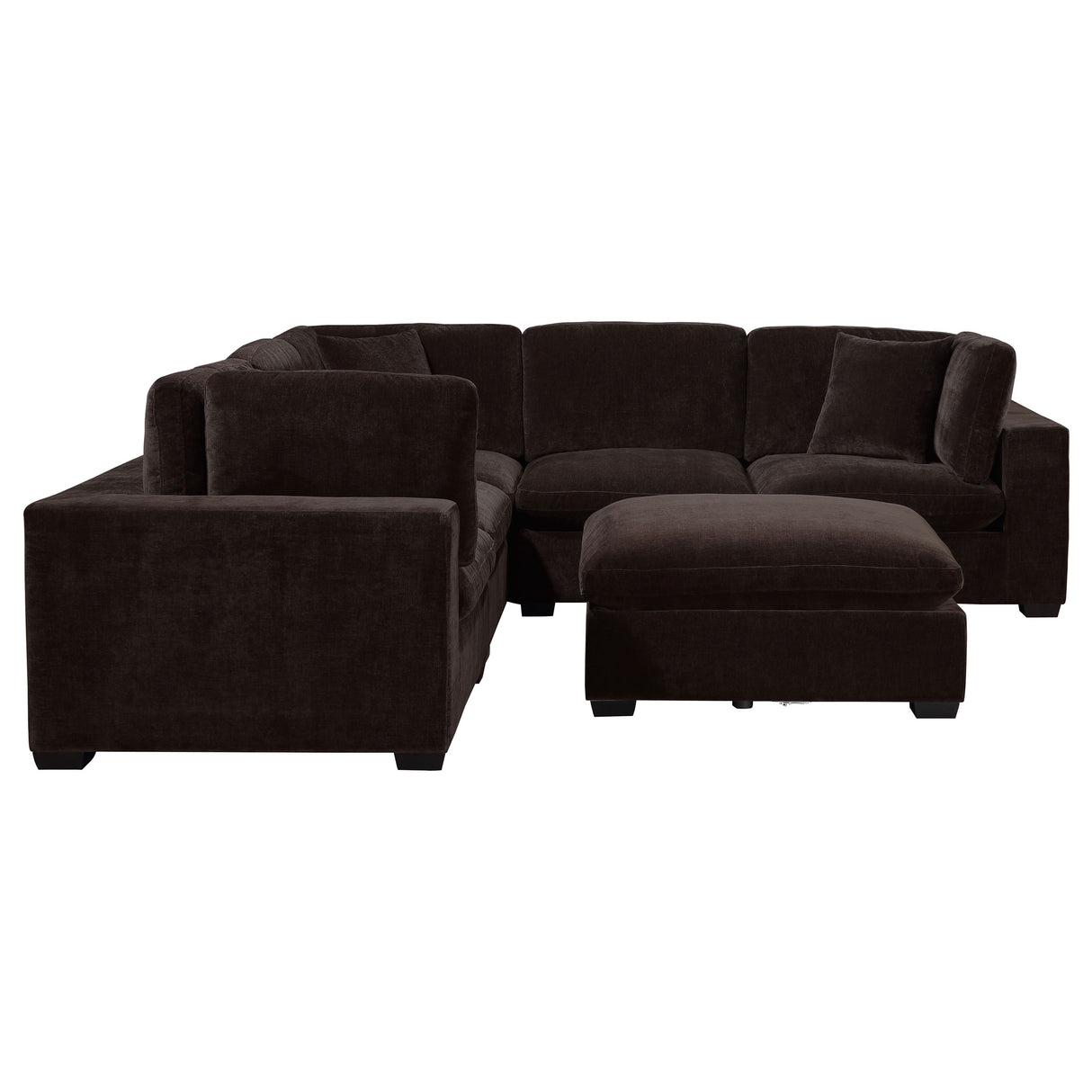 Modular Sectional 6 Pc Set - Lakeview 6-piece Upholstered Modular Sectional Sofa Dark Chocolate