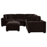 Modular Sectional 6 Pc Set - Lakeview 6-piece Upholstered Modular Sectional Sofa Dark Chocolate