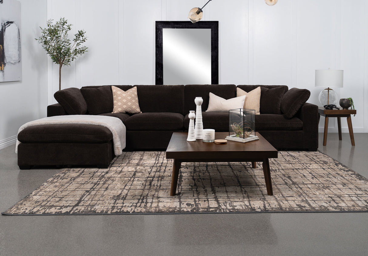 Modular Sectional 5 Pc Set - Lakeview 5-piece Upholstered Modular Sectional Sofa Dark Chocolate