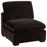 Armless Chair - Lakeview Upholstered Armless Chair Dark Chocolate | Coaster | Home Elegance USA