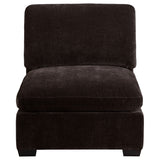 Armless Chair - Lakeview Upholstered Armless Chair Dark Chocolate