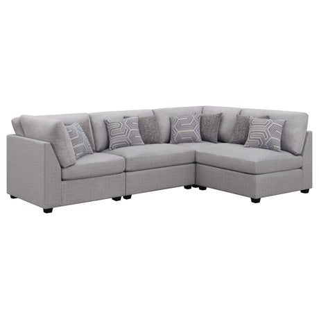 Cambria 4 - piece Upholstered Modular Sectional Grey | Coaster | Home Elegance USA