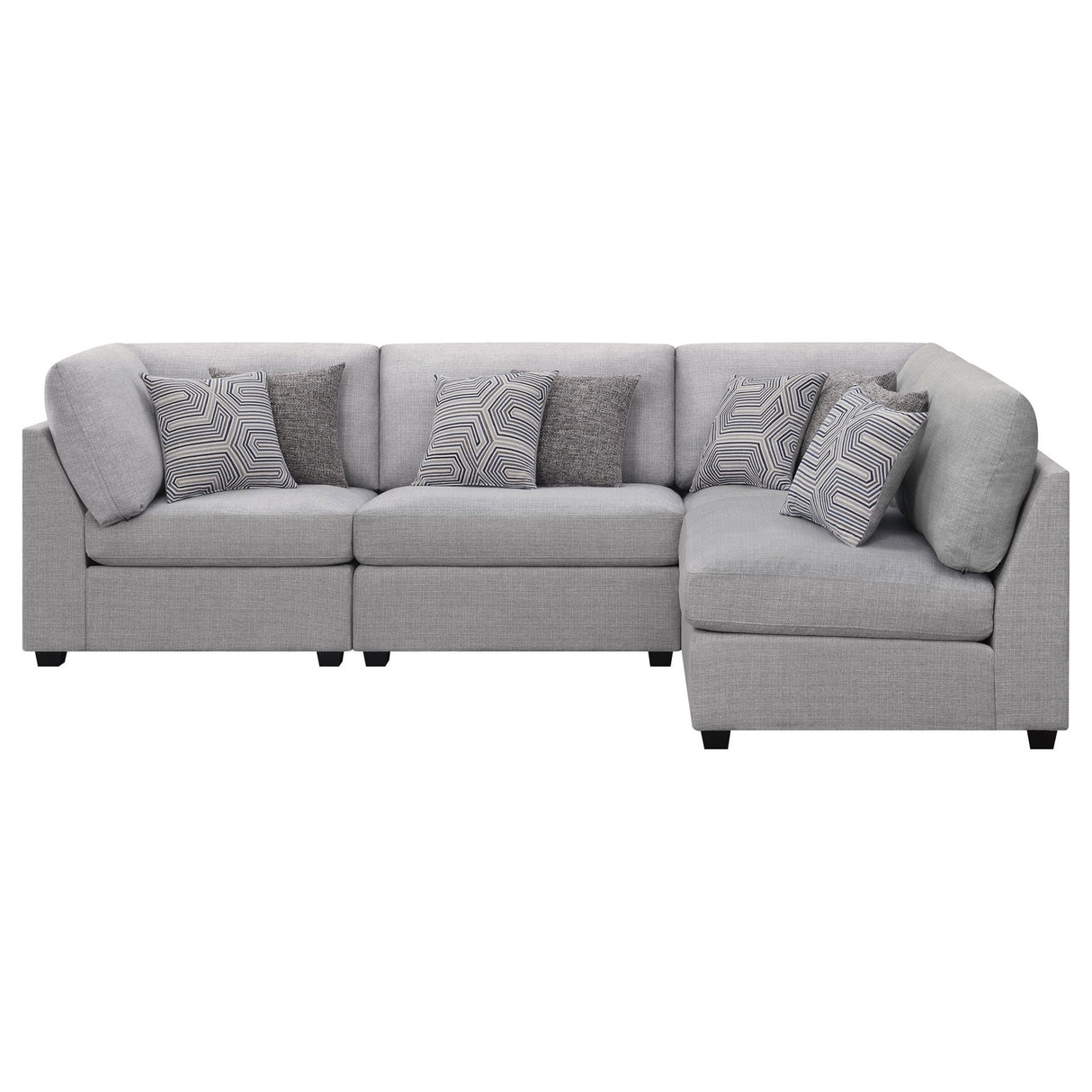 Cambria 4 - piece Upholstered Modular Sectional Grey - 551511 - S4A - image - 3