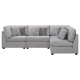 Cambria 4 - piece Upholstered Modular Sectional Grey | Coaster | Home Elegance USA