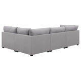 Cambria 4 - piece Upholstered Modular Sectional Grey | Coaster | Home Elegance USA