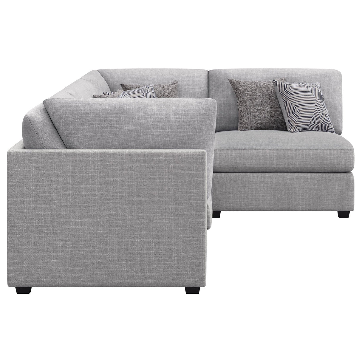 Cambria 4 - piece Upholstered Modular Sectional Grey | Coaster | Home Elegance USA