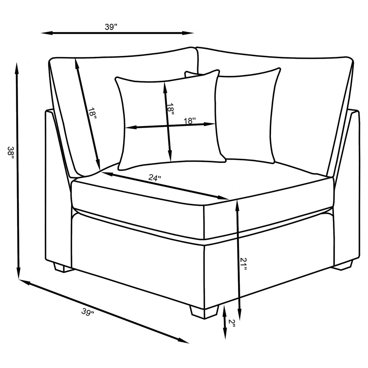 Cambria 4 - piece Upholstered Modular Sectional Grey | Coaster | Home Elegance USA