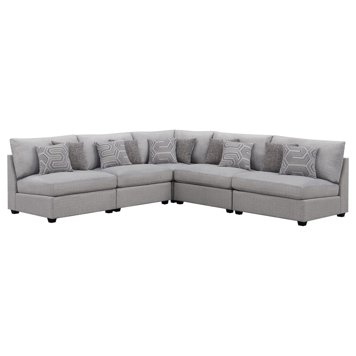 Cambria 5 - piece Upholstered Modular Sectional Grey - 551511 - S5B - image - 1