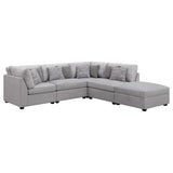 Cambria 5 - piece Upholstered Modular Sectional Grey | Coaster | Home Elegance USA