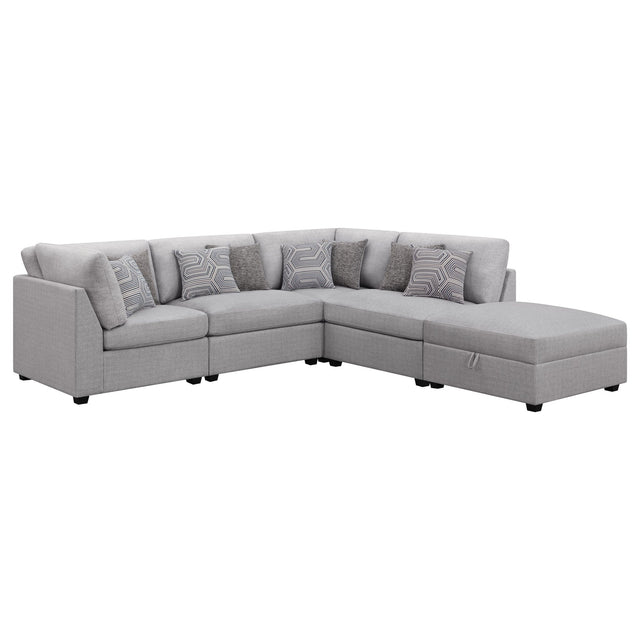 Cambria 5 - piece Upholstered Modular Sectional Grey - 551511 - S5B - image - 1