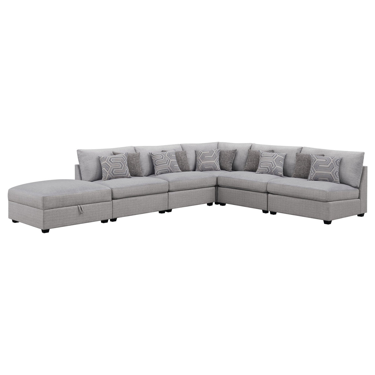 Cambria 6 - piece Upholstered Modular Sectional Grey - 551511 - S6B - image - 1