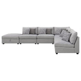 Cambria 6 - piece Upholstered Modular Sectional Grey | Coaster | Home Elegance USA