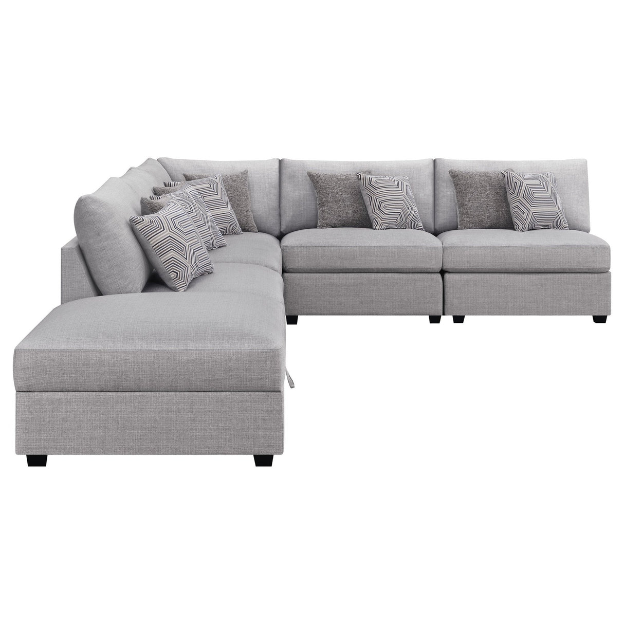 Cambria 6 - piece Upholstered Modular Sectional Grey - 551511 - S6B - image - 5