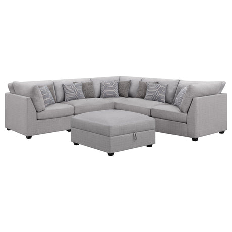 Cambria 6 - piece Upholstered Modular Sectional Grey - 551511 - S6B - image - 1