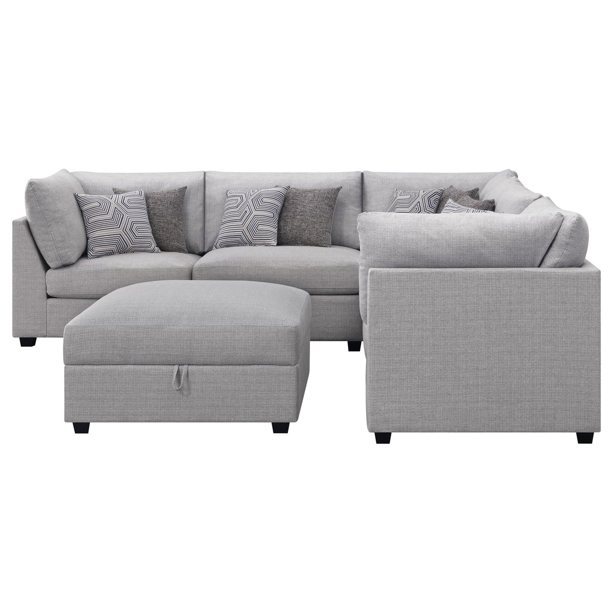 Cambria 6 - piece Upholstered Modular Sectional Grey - 551511 - S6B - image - 3