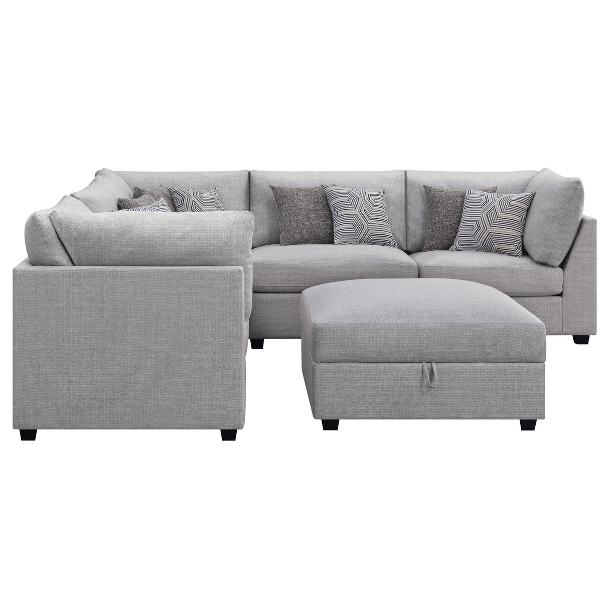 Cambria 6 - piece Upholstered Modular Sectional Grey - 551511 - S6B - image - 5