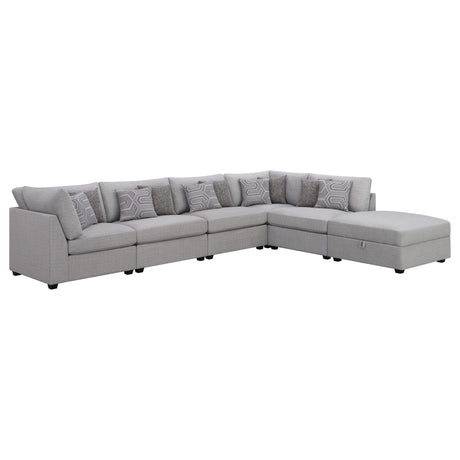 Cambria 6 - piece Upholstered Modular Sectional Grey - 551511 - SET - image - 1