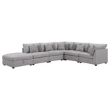 Cambria 6 - piece Upholstered Modular Sectional Grey - 551511 - SET - image - 6