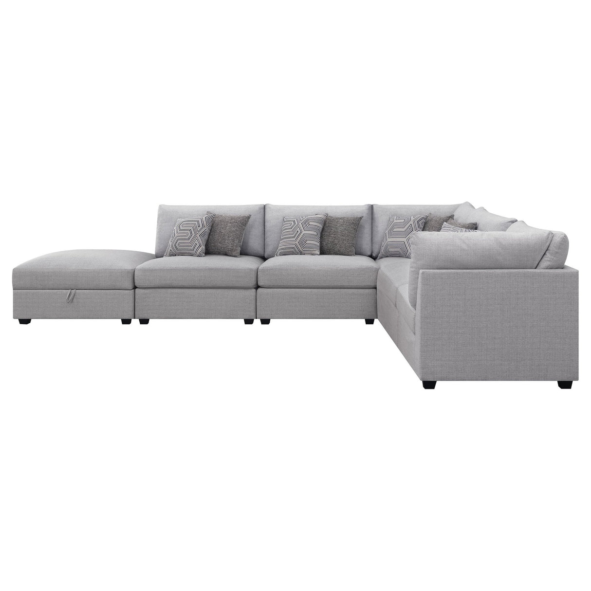 Cambria 6 - piece Upholstered Modular Sectional Grey - 551511 - SET - image - 7