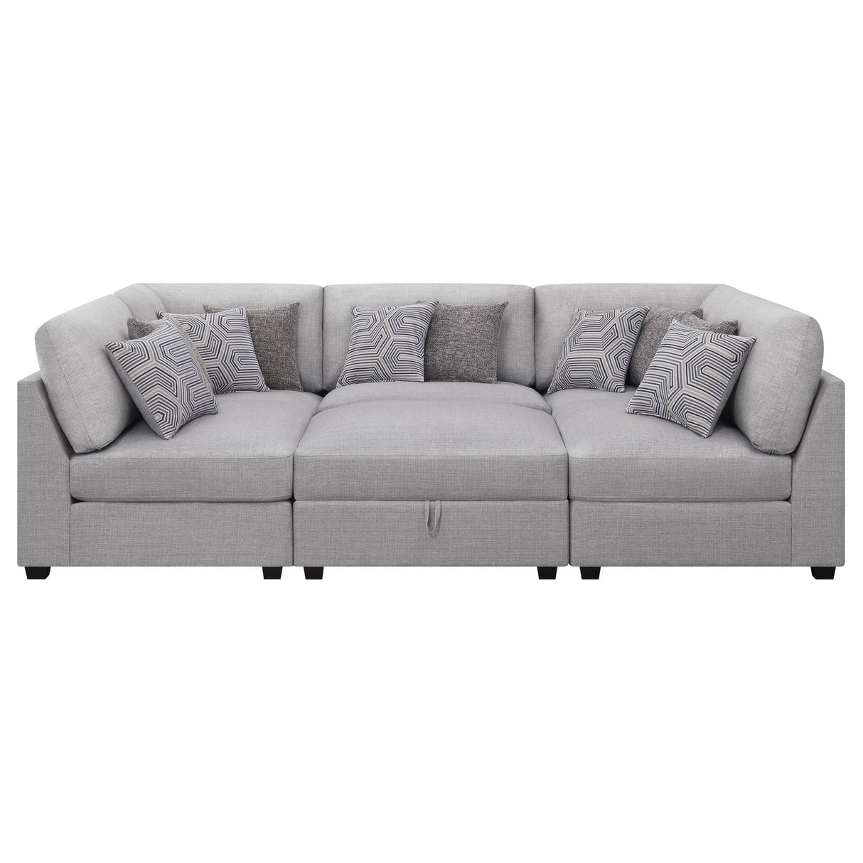 Cambria 6 - piece Upholstered Modular Sectional Grey - 551511 - SET - image - 11