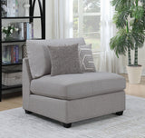 Armless Chair - Cambria Upholstered Armless Chair Grey | Coaster | Home Elegance USA