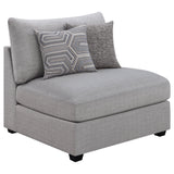 Armless Chair - Cambria Upholstered Armless Chair Grey | Coaster | Home Elegance USA