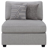 Armless Chair - Cambria Upholstered Armless Chair Grey