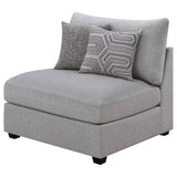 Armless Chair - Cambria Upholstered Armless Chair Grey | Coaster | Home Elegance USA