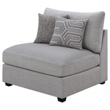 Armless Chair - Cambria Upholstered Armless Chair Grey