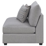 Armless Chair - Cambria Upholstered Armless Chair Grey | Coaster | Home Elegance USA