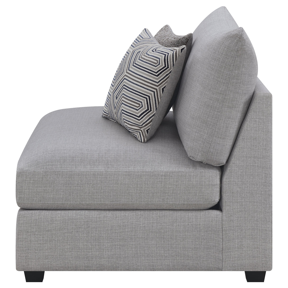 Armless Chair - Cambria Upholstered Armless Chair Grey