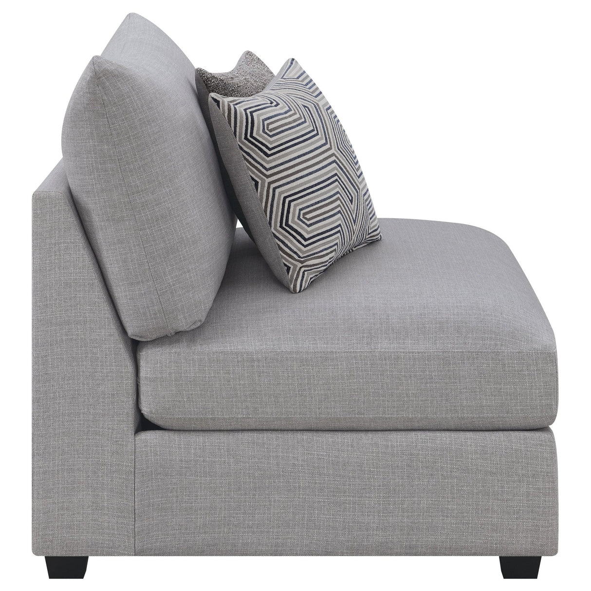 Armless Chair - Cambria Upholstered Armless Chair Grey | Coaster | Home Elegance USA