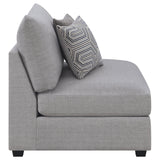 Armless Chair - Cambria Upholstered Armless Chair Grey | Coaster | Home Elegance USA