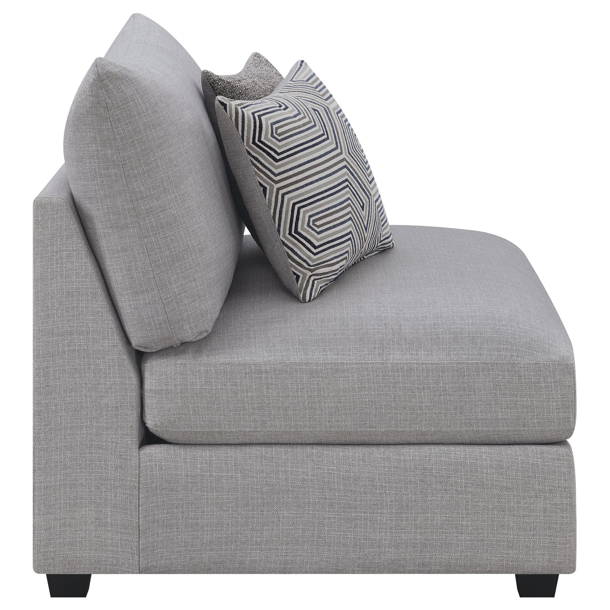 Armless Chair - Cambria Upholstered Armless Chair Grey