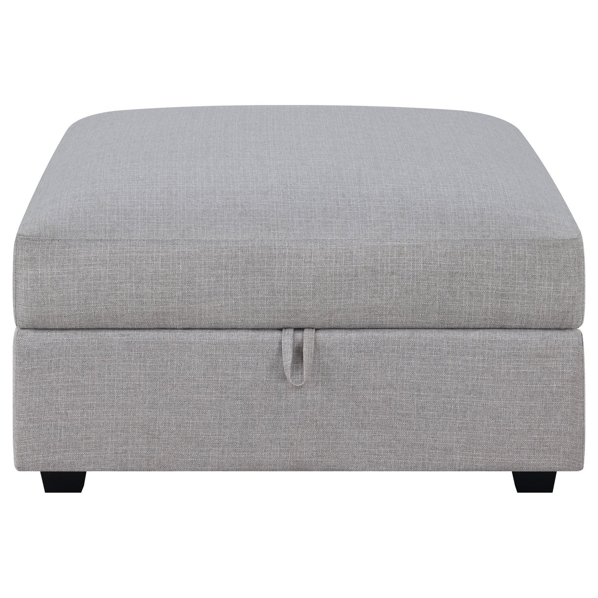 Cambria Upholstered Square Storage Ottoman Grey | Coaster | Home Elegance USA