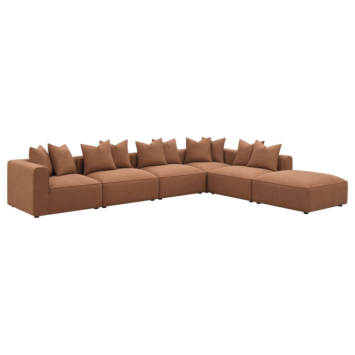 Jennifer 6 - piece Upholstered Modular Sectional Terracotta | Coaster | Home Elegance USA