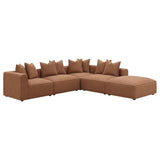 Jennifer 6 - piece Upholstered Modular Sectional Terracotta - 551591 - SET - image - 3