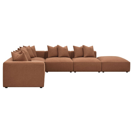 Jennifer 6 - piece Upholstered Modular Sectional Terracotta | Coaster | Home Elegance USA