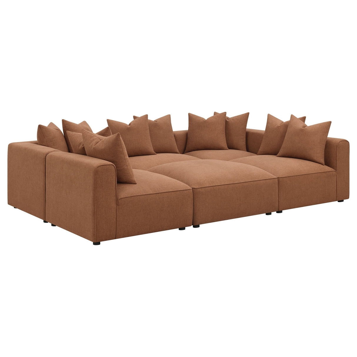 Jennifer 6 - piece Upholstered Modular Sectional Terracotta - 551591 - SET - image - 7