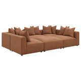 Jennifer 6 - piece Upholstered Modular Sectional Terracotta | Coaster | Home Elegance USA