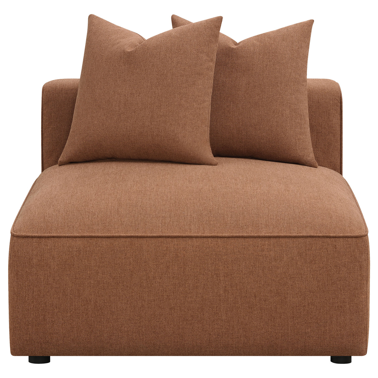 Armless Chair - Jennifer Upholstered Tight Back Armless Chair Terracotta