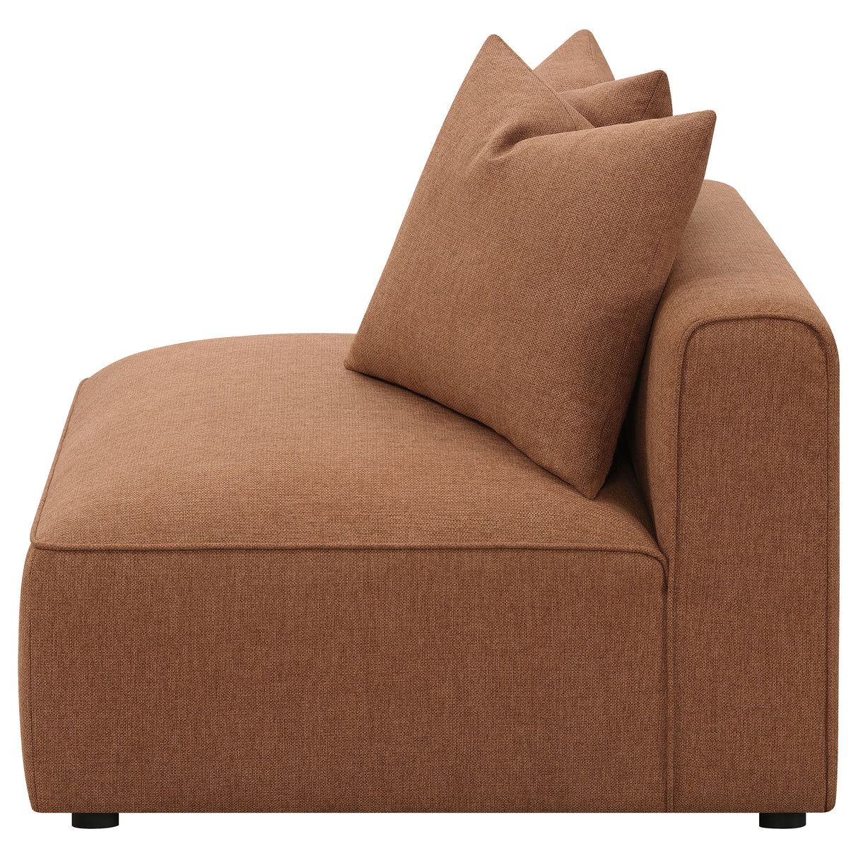 Armless Chair - Jennifer Upholstered Tight Back Armless Chair Terracotta